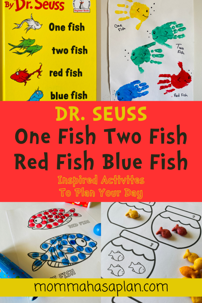 Dr. Seuss one fish two fish inspired activities