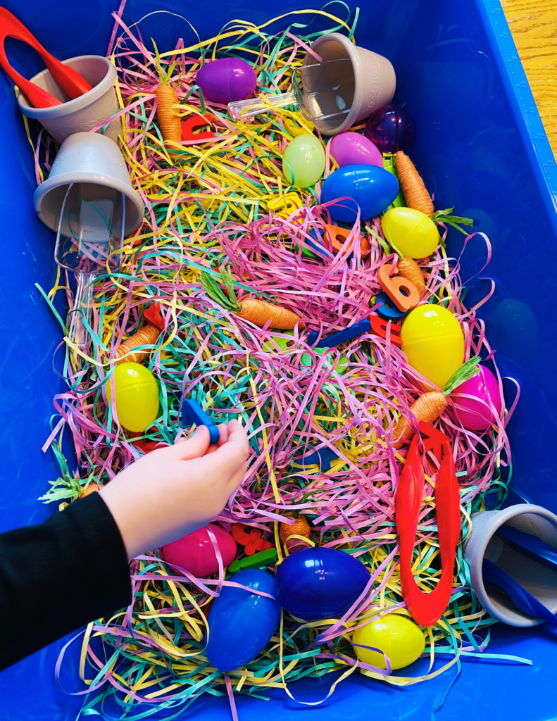 Fun easter sensory bin you can make at home