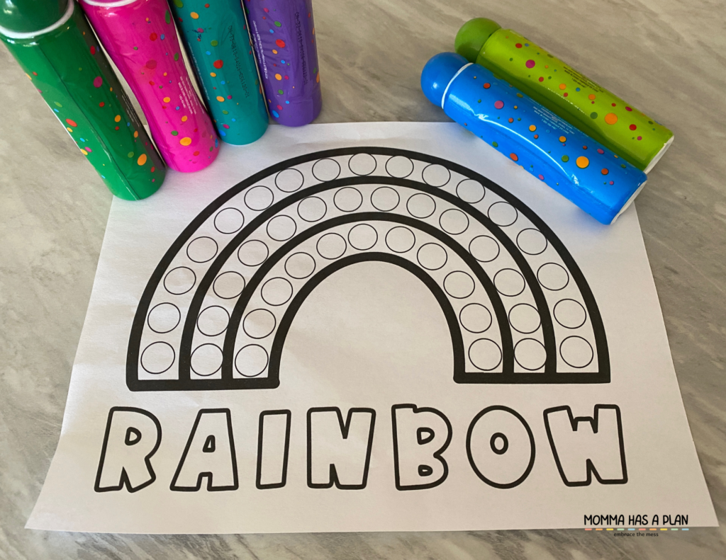 Available free printable using do-a-dot markers